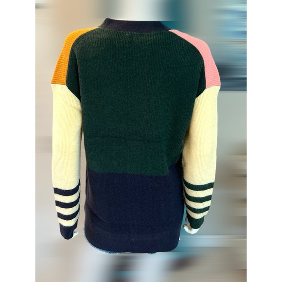 HEM & THREAD Beautiful color block button front cardigan S M L - Picture 5 of 7